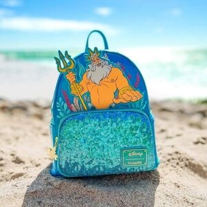 Loungefly Sequin King Triton Limited Edition 324 Mini Backpack